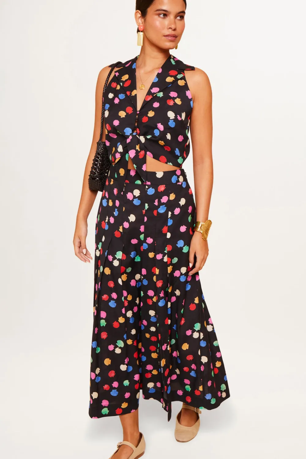 RIXO Noele Cotton-Blend Midi Skirt^ Skirts|Co-Ords