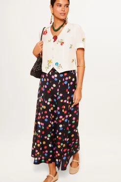 RIXO Noele Cotton-Blend Midi Skirt^ Skirts|Co-Ords