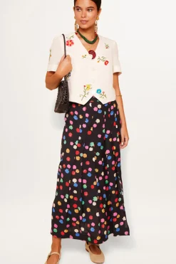 RIXO Noele Cotton-Blend Midi Skirt^ Skirts|Co-Ords