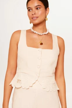 RIXO Oakley Linen-Blend Top^ Tops|Co-Ords