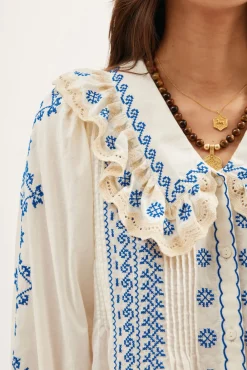 RIXO Percy Cotton Blouse^ Tops