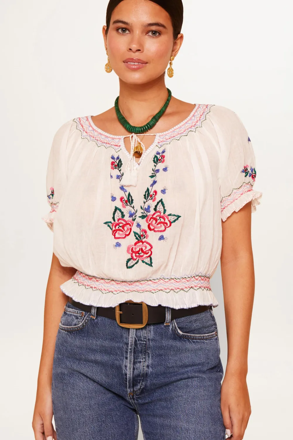 RIXO Phlox Cotton Top^ Tops