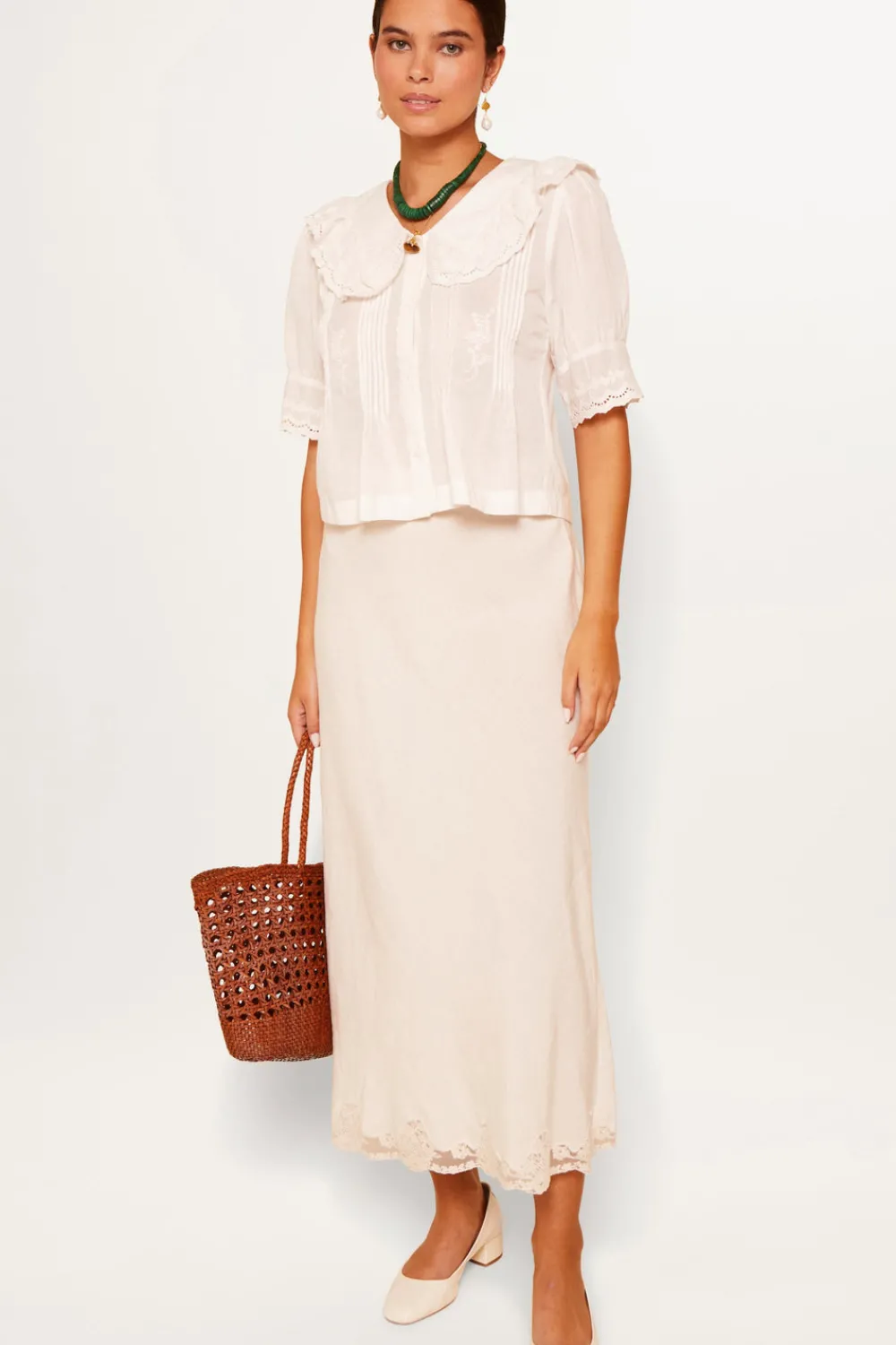 RIXO Quince Cotton Blouse^ Tops