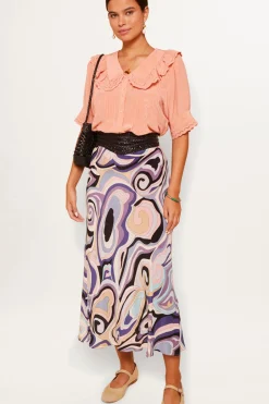 RIXO Quince Silk Blouse^ Tops