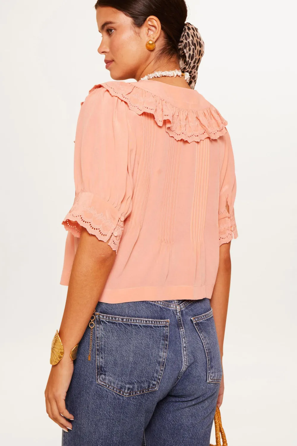 RIXO Quince Silk Blouse^ Tops