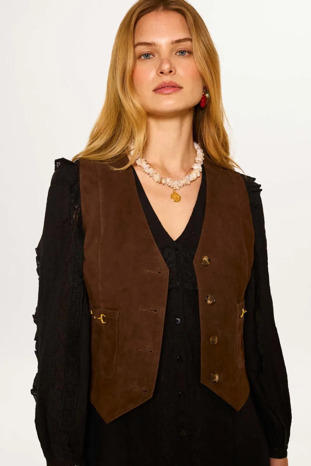 RIXO Rikki Suede Waistcoat^ Coats And Jackets|Co-Ords