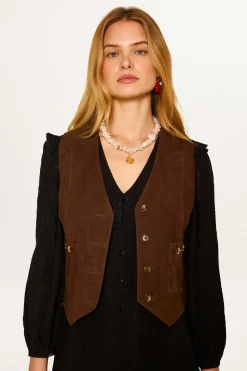 RIXO Rikki Suede Waistcoat^ Coats And Jackets|Co-Ords