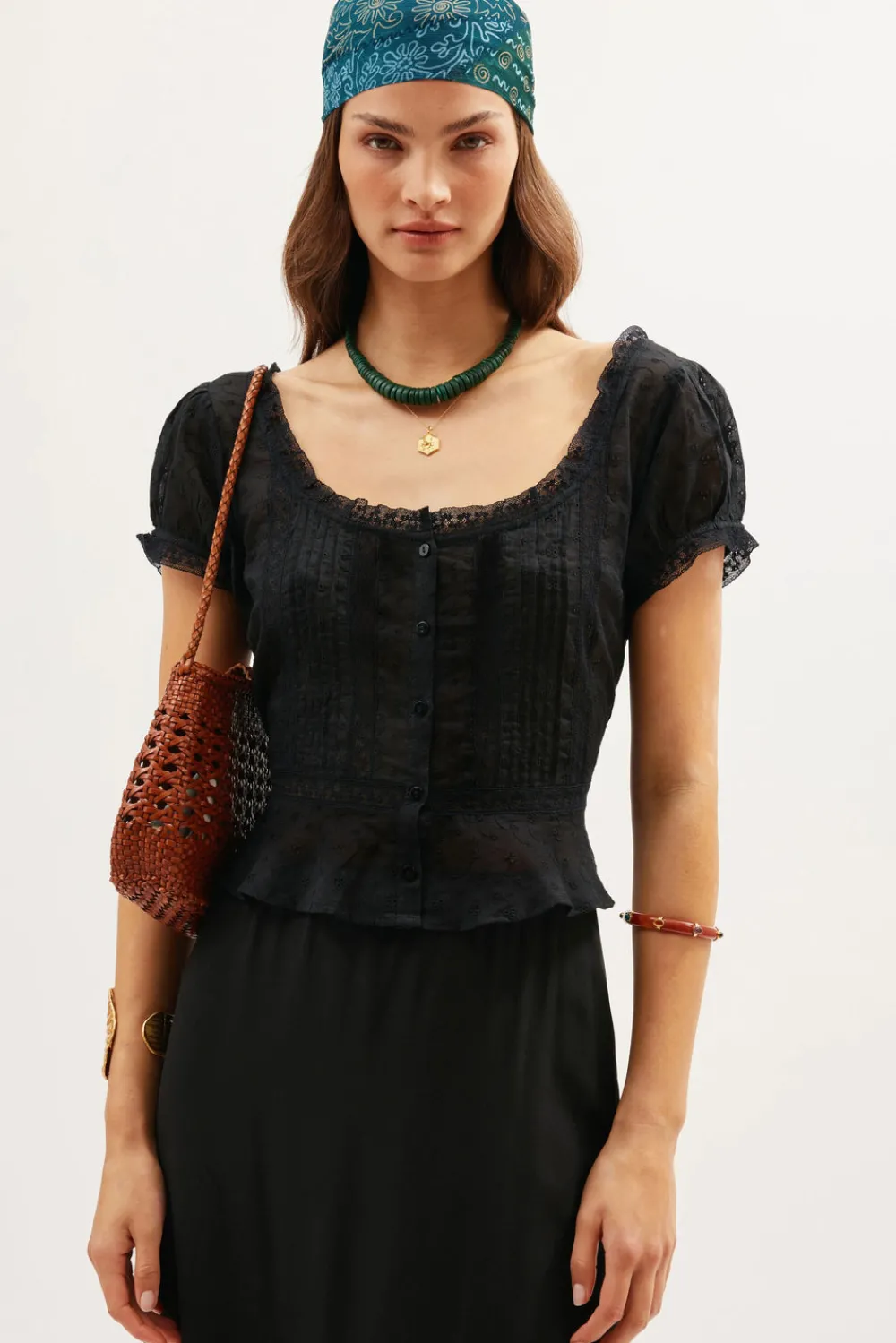 RIXO Sandi Cotton Top^ Tops