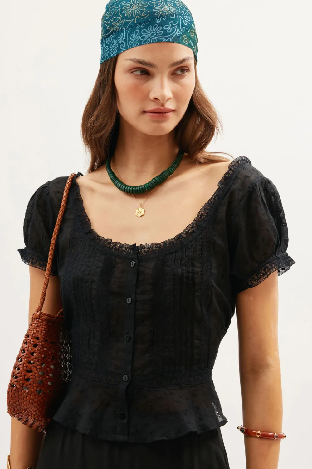 RIXO Sandi Cotton Top^ Tops