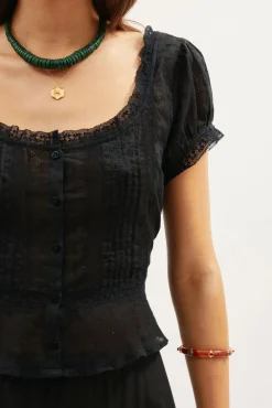 RIXO Sandi Cotton Top^ Tops