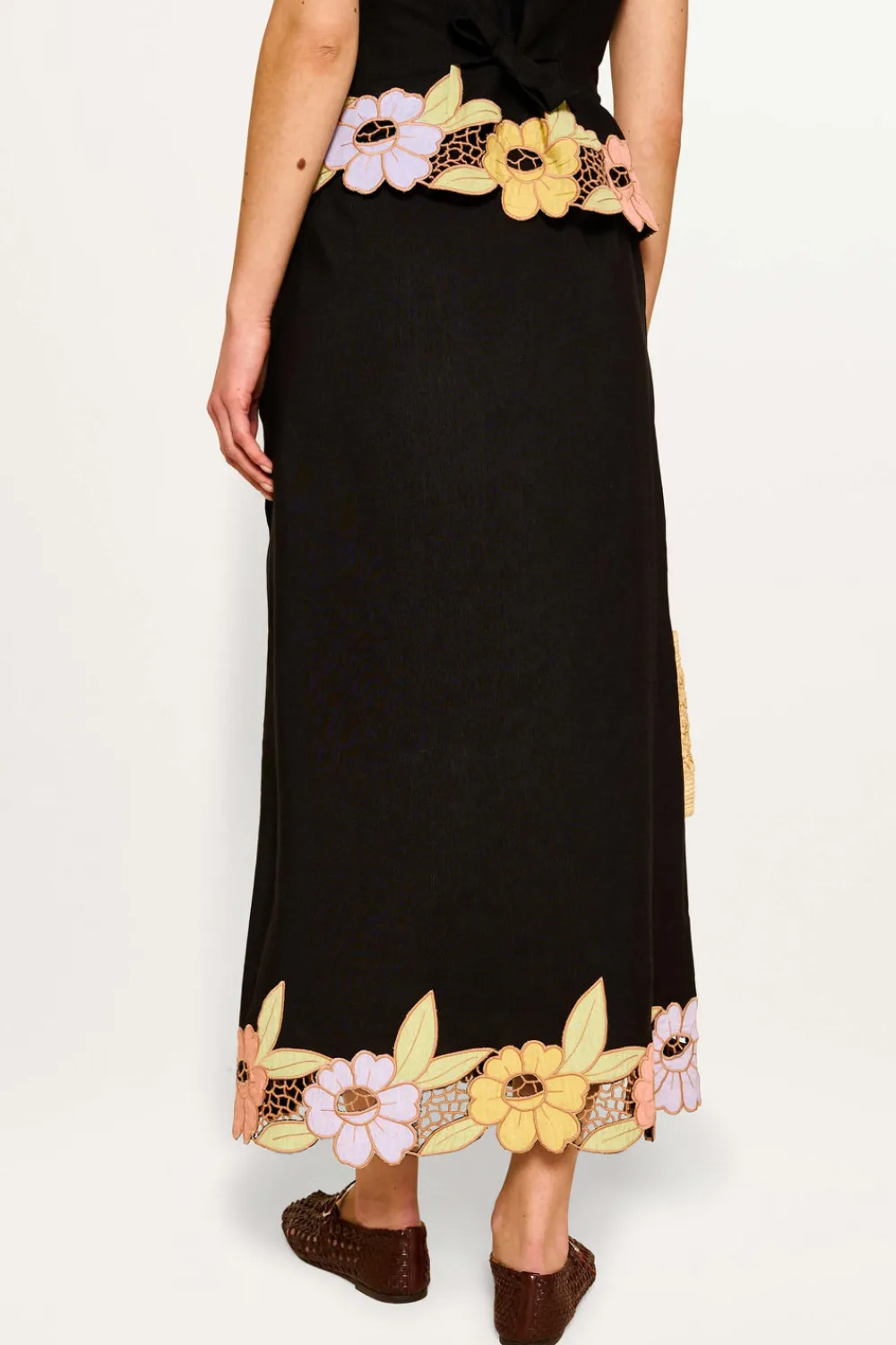 RIXO Serano Linen-Blend Skirt^ Skirts|Co-Ords