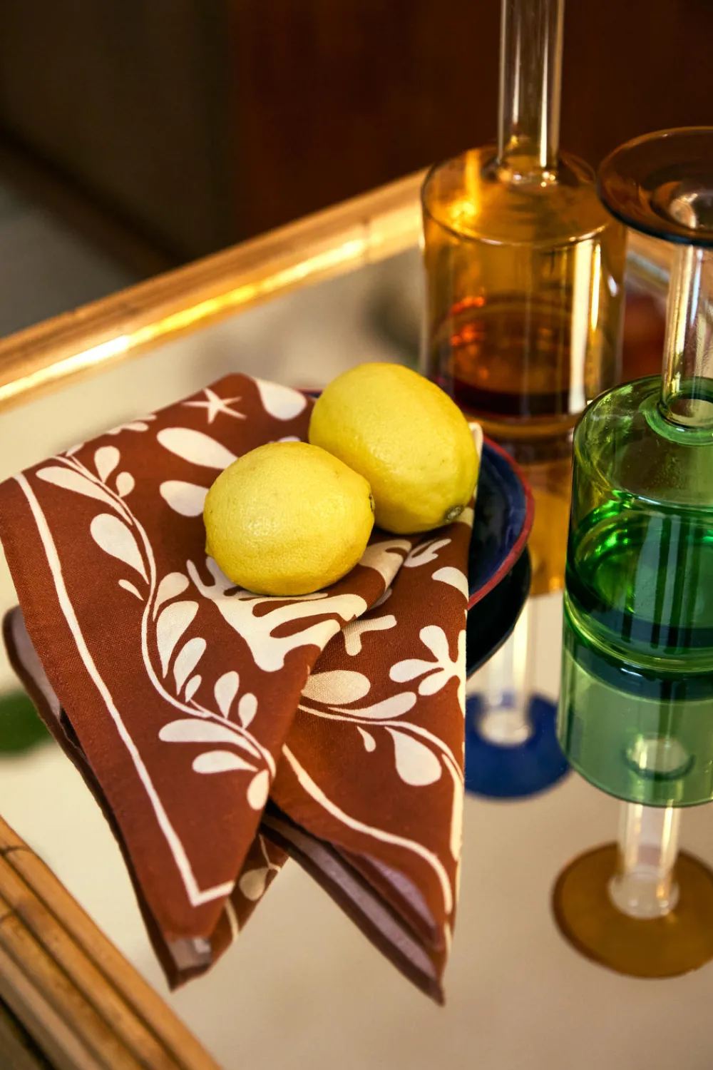 RIXO Tali Linen and Cotton-Blend Napkins x2^ Homeware