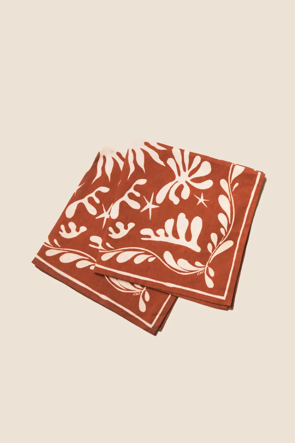 RIXO Tali Linen and Cotton-Blend Napkins x2^ Homeware