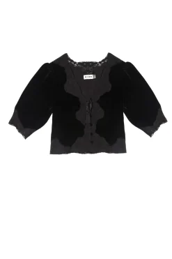 RIXO Ursula Velvet Top^ Tops