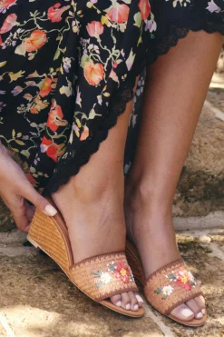 RIXO Vardi Raffia Wedges^ Shoes And Boots|Shoes And Boots