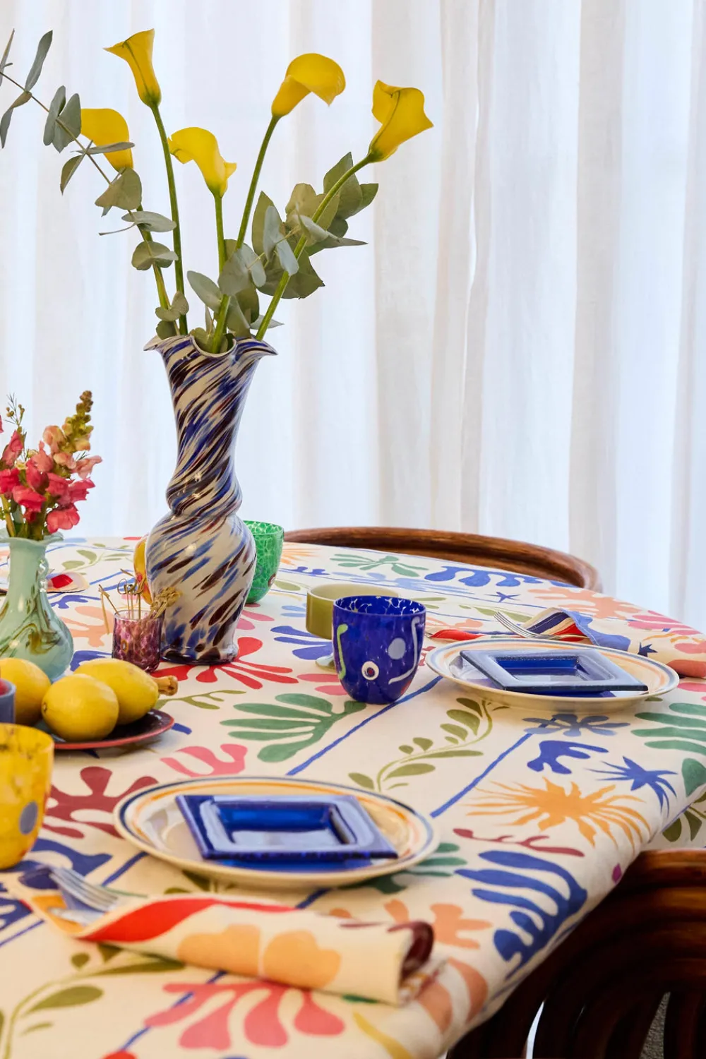 RIXO Zebe Linen and Cotton-Blend Tablecloth^ Homeware