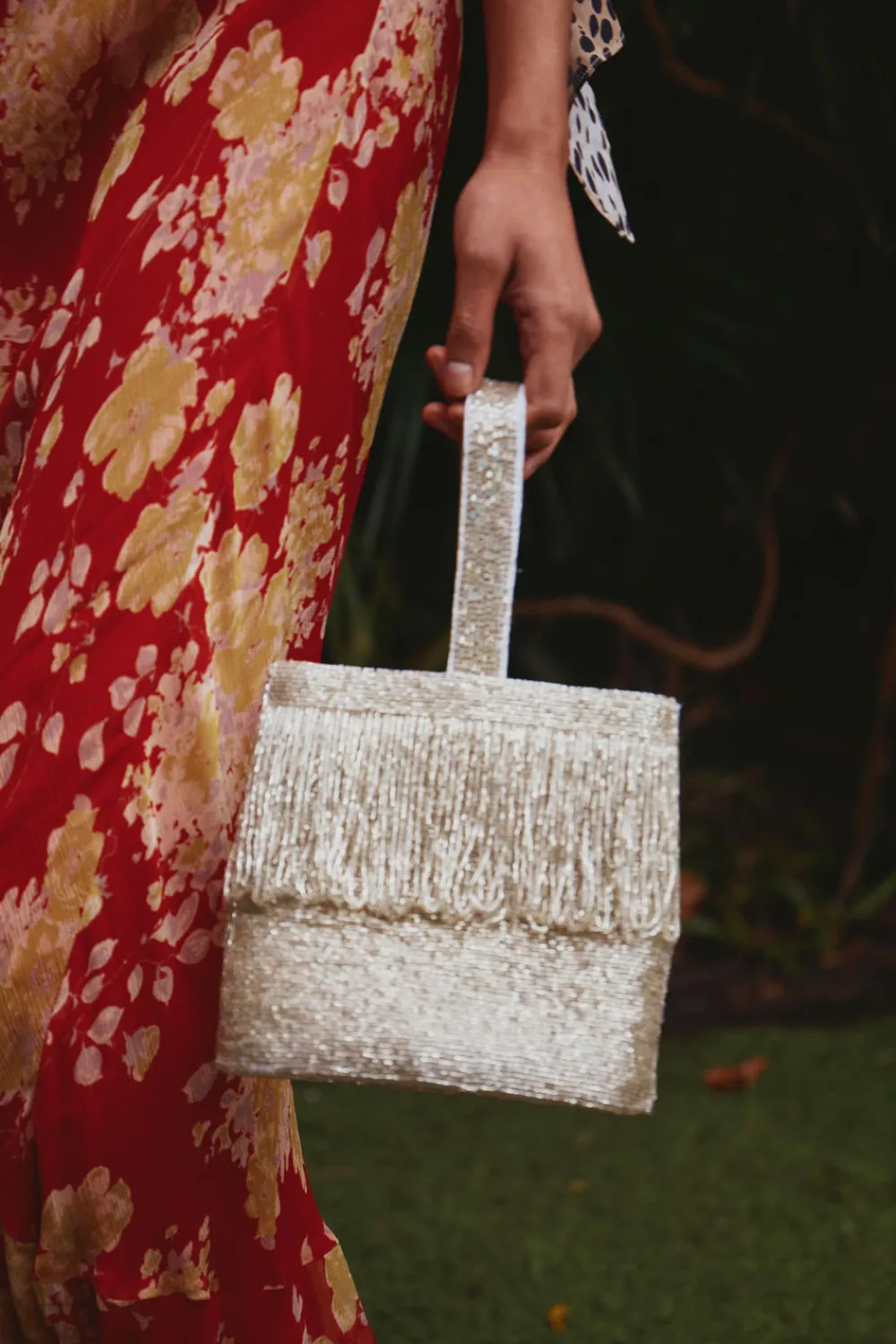 RIXO Zenni Beaded Bucket Bag^ Occasion Dresses|Black Tie