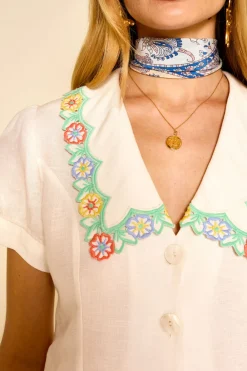 RIXO Zinia Linen Blend Top^ Tops|Co-Ords