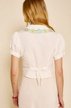 RIXO Zinia Linen Blend Top^ Tops|Co-Ords