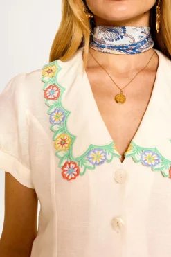 RIXO Zinia Linen Blend Top^ Tops|Co-Ords